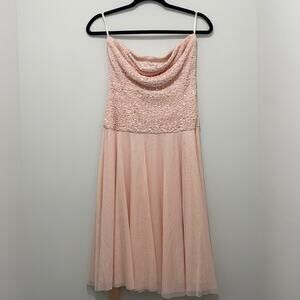 Cache light pink cocktail strapless Dress